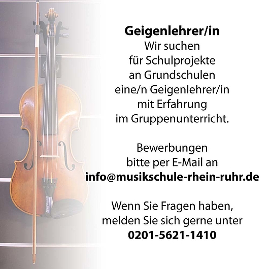 Stellenanzeige: Geigenlehrer_in gesucht
