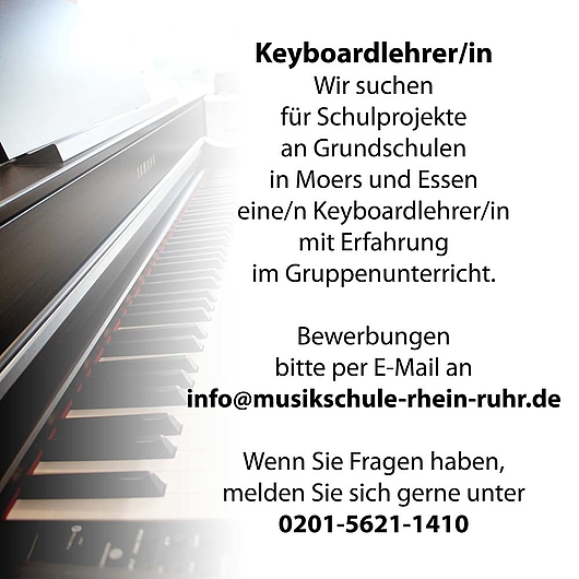 Stellenanzeige: Keyboardlehrer_in gesucht