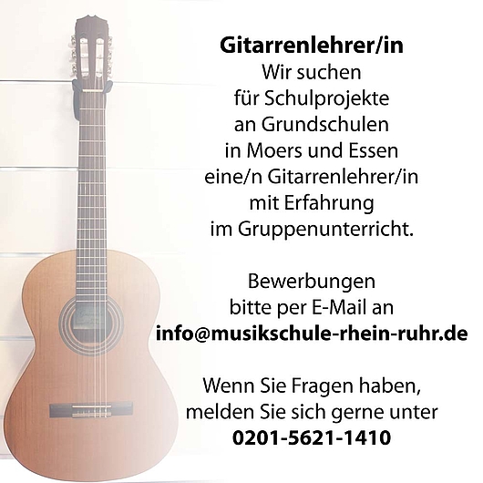 Stellenanzeige: Gitarrenlehrer_in gesucht