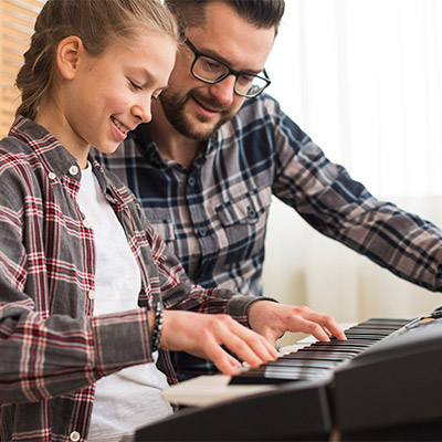 Keyboard-Unterricht an der Musikschule Rhein-Ruhr